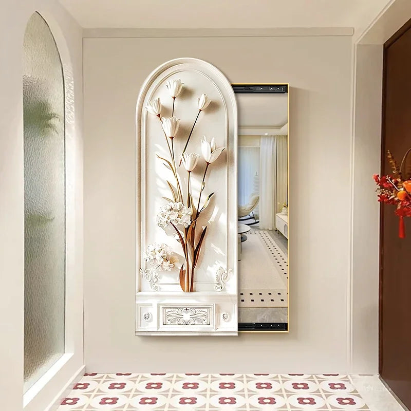Espejo grande de cuerpo completo, adhesivo Vintage grande, ducha Flexible, decoración del hogar, espejos de suelo de tocador, decoración de pared, escritorio acrílico